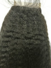 4"x4" Lace Closure- KINKY STRAIGHT - Euryale Virgin Hair