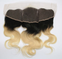 13"x4" Dark Root Blonde Lace Frontal